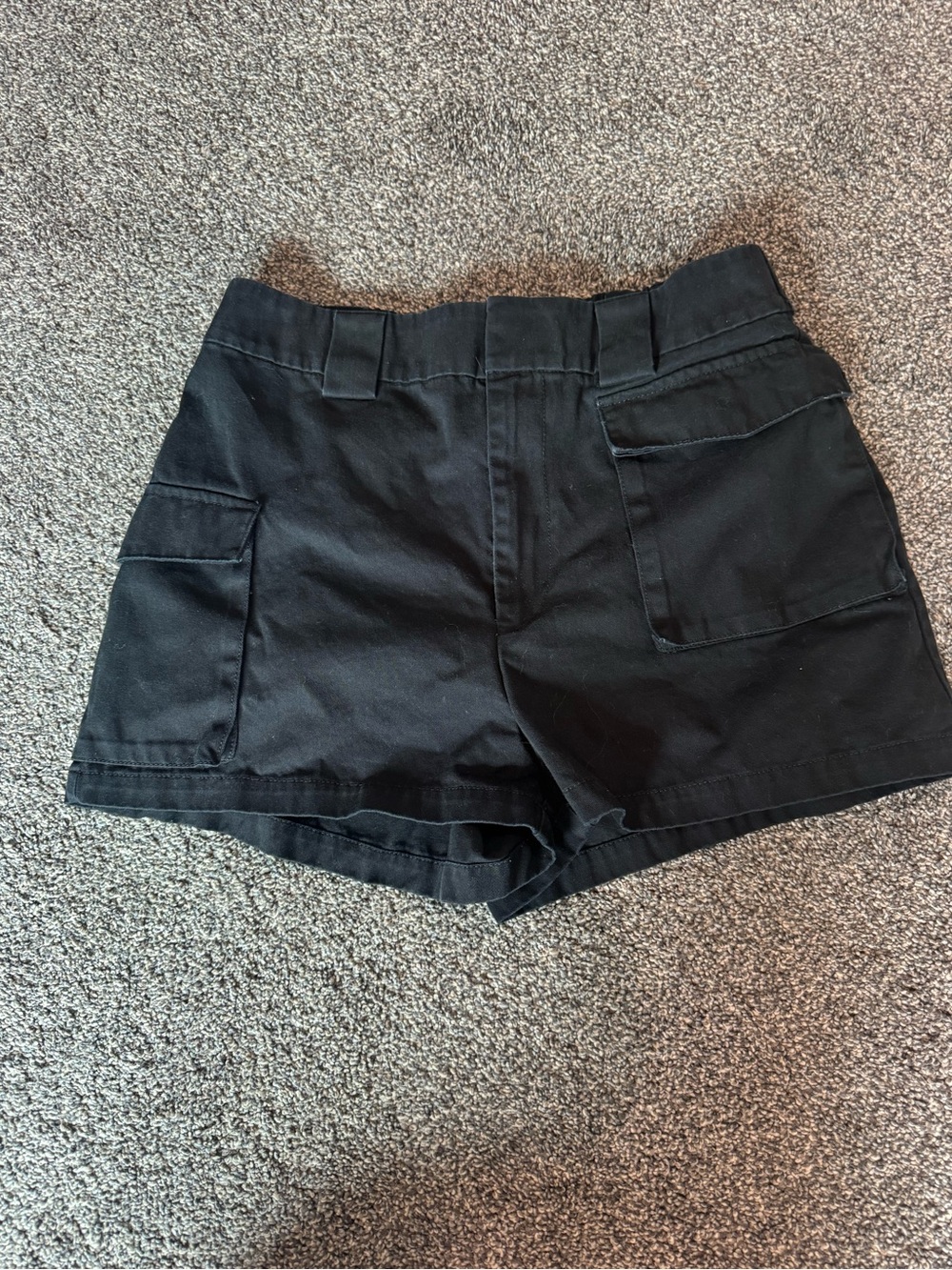 Aritzia TNA Cargo Shorts Black Cotton Utility Casual Summer Size L